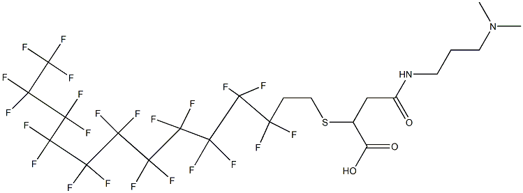 3-[[3-(Dimethylamino)propyl]carbamoyl]-2-[(3,3,4,4,5,5,6,6,7,7,8,8,9,9,10,10,11,11,12,12,13,13,13-tricosafluorotridecyl)thio]propionic acid