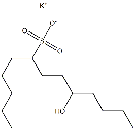 9-Hydroxytridecane-6-sulfonic acid potassium salt,,结构式