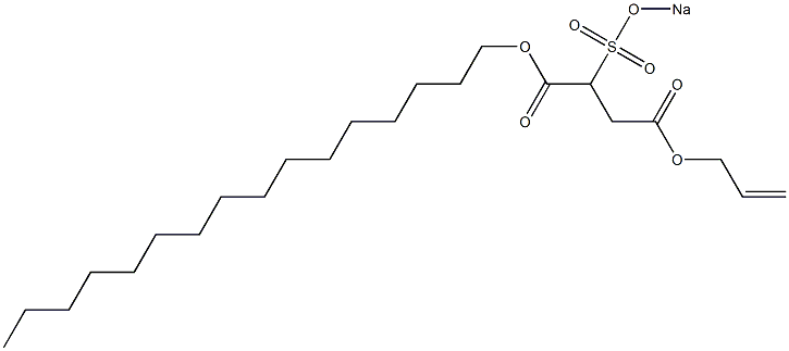 2-(Sodiosulfo)succinic acid 1-hexadecyl 4-(2-propenyl) ester Structure