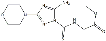 N-[5-Amino-3-morpholino-1H-1,2,4-triazol-1-yl(thiocarbonyl)]glycine methyl ester Structure