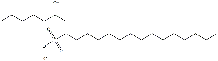 6-ヒドロキシドコサン-8-スルホン酸カリウム 化学構造式