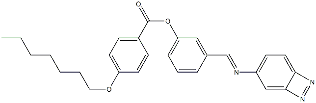 4-(Heptyloxy)benzoic acid 3-[(azobenzen-4-yl)iminomethyl]phenyl ester,,结构式
