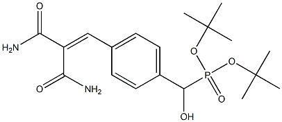 ヒドロキシ[4-(2,2-ジカルバモイルエテニル)フェニル]メチルホスホン酸ジ-tert-ブチル 化学構造式
