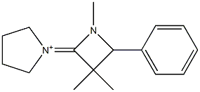 1-(1,3,3-Trimethyl-2-phenylazetidin-4-ylidene)pyrrolidinium 结构式