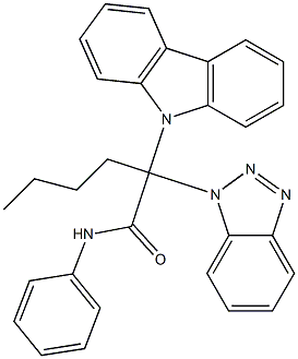 N-Phenyl-2-(1H-benzotriazol-1-yl)-2-(9H-carbazol-9-yl)hexanamide Structure