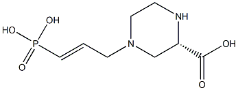 (2S)-4-[(E)-3-Phosphono-2-propenyl]piperazine-2-carboxylic acid Structure