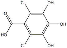 2,6-Dichloro-3,4,5-trihydroxybenzoic acid Structure