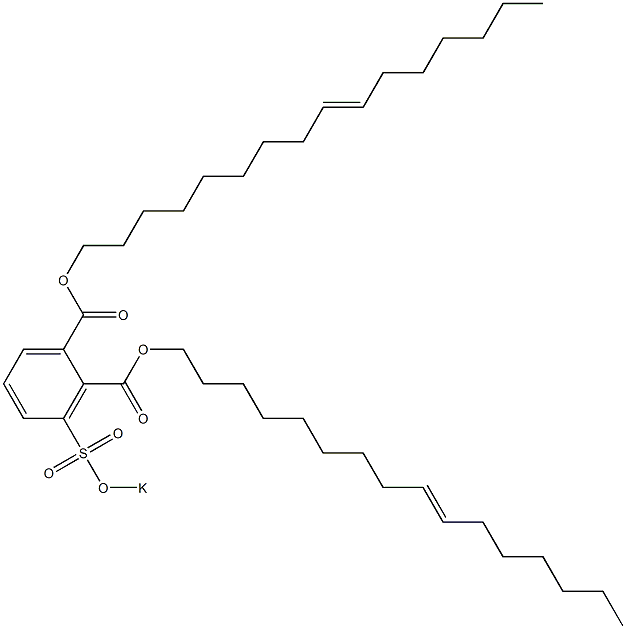 3-(ポタシオスルホ)フタル酸ジ(9-ヘキサデセニル) 化学構造式