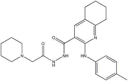 N'-[2-Piperidinoacetyl]-2-[(4-methylphenyl)amino]-5,6,7,8-tetrahydroquinoline-3-carbohydrazide|