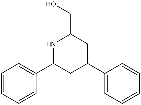 4,6-ジフェニルピペリジン-2-メタノール 化学構造式