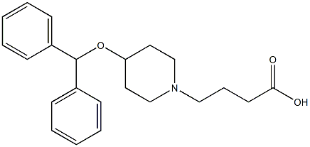 4-[4-(Benzhydryloxy)piperidino]butanoic acid,,结构式