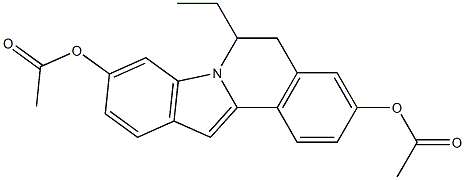 6-Ethyl-5,6-dihydroindolo[2,1-a]isoquinoline-3,9-diol diacetate,,结构式