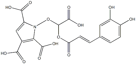 1-[2-Hydroxy-1-[[3-(3,4-dihydroxyphenyl)-1-oxo-2-propenyl]oxy]-2-oxoethoxy]-1H-pyrrole-2,3,5-tricarboxylic acid Structure