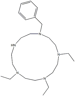 1-Benzyl-4,7,10-triethyl-1,4,7,10,13-pentaazacyclopentadecane 结构式