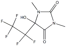 5-ヒドロキシ-5-(ペンタフルオロエチル)-1,3-ジメチル-1H-イミダゾール-2,4(3H,5H)-ジオン 化学構造式