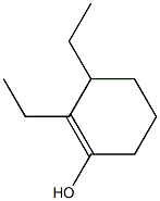 2,3-Diethyl-1-cyclohexen-1-ol,,结构式