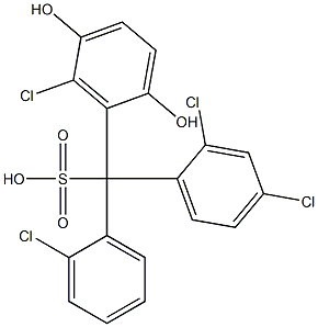  (2-Chlorophenyl)(2,4-dichlorophenyl)(6-chloro-2,5-dihydroxyphenyl)methanesulfonic acid