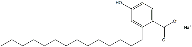 2-Tetradecyl-4-hydroxybenzoic acid sodium salt,,结构式