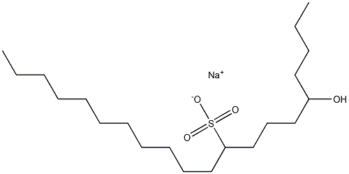 5-ヒドロキシイコサン-9-スルホン酸ナトリウム 化学構造式