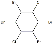 1,2,4,5-Tetrabromo-3,6-dichlorocyclohexane Structure