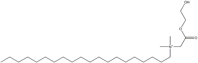 N-(2-ヒドロキシエトキシカルボニルメチル)-N,N-ジメチル-1-イコサンアミニウム 化学構造式