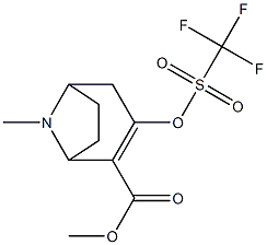 8-Methyl-3-trifluoromethanesulfonyloxy-8-aza-bicyclo[3.2.1]oct- 2-ene-2-carboxylic acid methyl ester,,结构式