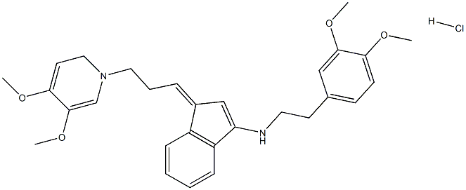  (1-(1-Aza-3-(3,4-dimethoxyphenyl)propylidene)inden-3-yl)(2-(3,4-dimethoxyphenyl)ethyl)amine, hydrochloride