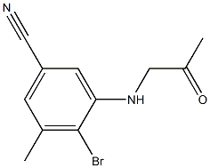 3-(2-OXOPROPYLAMINO)-4-BROMO-5-METHYLBENZONITRILE Structure