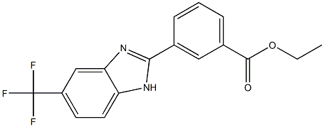 3-[5-(TRIFLUOROMETHYL)-1H-BENZIMIDAZOL-2-YL]BENZOIC ACID ETHYL ESTER 化学構造式