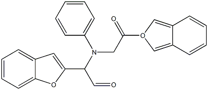 1-BENZOFURAN-2-YL-2-[(2-BENZOFURAN-2-YL-2-OXO-ETHYL)-PHENYL-AMINO]-ETHANONE 结构式