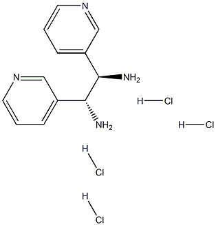 (R,R)-1,2-二(3-吡啶)-1,2-乙二胺四盐酸盐,95%,E,,结构式