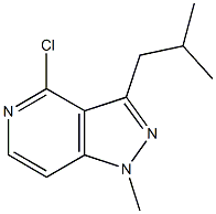 4-chloro-3-isobutyl-1-methyl-1H-pyrazolo[4,3-c]pyridine,,结构式