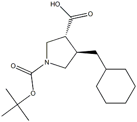 (3R,4R)-1-(tert-butoxycarbonyl)-4-(cyclohexylmethyl)pyrrolidine-3-carboxylic acid