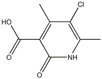 5-Chloro-4,6-dimethyl-2-oxo-1,2-dihydro-pyridine-3-carboxylic acid,,结构式