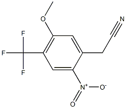 2-[5-Methoxy-2-nitro-4-(trifluoromethyl)phenyl]-acetonitrile,,结构式