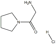 2-Amino-1-(1-pyrrolidinyl)-1-ethanonehydrochloride 化学構造式