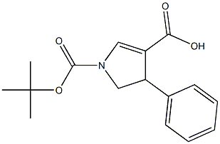 BOC-反式-4-苯基-吡咯烷-3羧酸, , 结构式