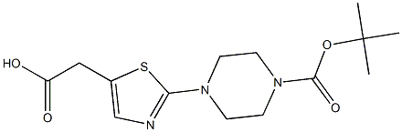 N-Boc-2-(2-(piperazin-1-yl)thiazol-5-yl)acetic acid Structure