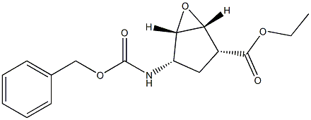 Ethyl (1R*,2R*,4S*,5S*)-4-(benzyloxycarbonylamino)-6-oxa-bicyclo[3.1.0]hexane-2-carboxylate,,结构式