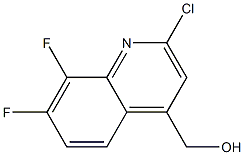 (2-chloro-7,8-difluoroquinolin-4-yl)methanol Struktur