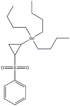 Tributyl(2-(phenylsulfonyl)cyclopropyl)stannane,,结构式