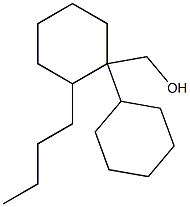 Butylbicyclohexylmethanol Structure