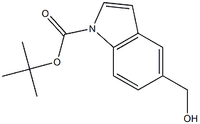 1-Boc-5-Hydroxymethylindole 结构式