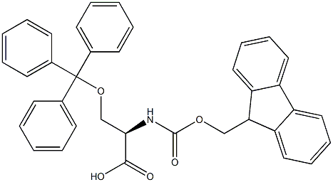 FMOC-O-三苯甲基-D-丝氨酸,,结构式