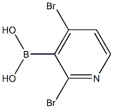 2,4-Dibromopyridine-3-boronic acid 化学構造式