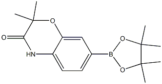 2,2-Dimethyl-7-(4,4,5,5-tetramethyl-[1,3,2]dioxaborolan-2-yl)-4H-benzo[1,4]oxazin-3-one, 2377233-81-1, 结构式