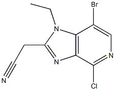  2-(7-bromo-4-chloro-1-ethyl-1H-imidazo[4,5-c]pyridin-2-yl)acetonitrile