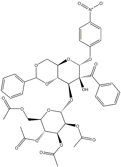 4-NITROPHENYL 2-BENZOYL-4,6-O-BENZYLIDENE-3-O-(2',3',4',6'-TETRA-O-ACETYL-ALPHA-D-MANNOPYRANOSYL)-ALPHA-D-MANNOPYRANOSIDE Structure