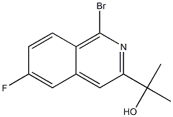 2-(1-bromo-6-fluoroisoquinolin-3-yl)propan-2-ol Struktur