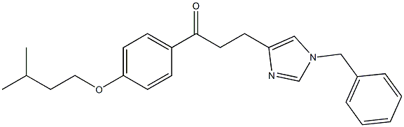3-(1-benzyl-1H-imidazol-4-yl)-1-(4-(isopentyloxy)phenyl)propan-1-one Struktur